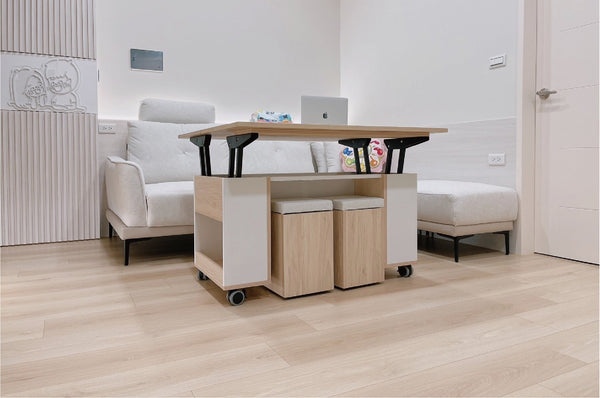 客廳 | GL6104 阿拉維淺橡 木地板 | 明峻地板