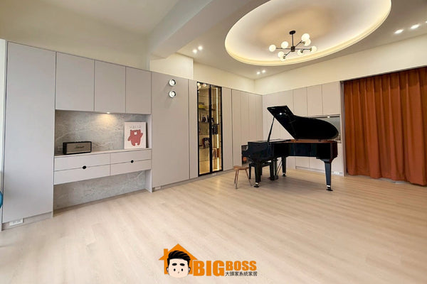 高雄音樂鋼琴工作室使用案例 | GU1116 森特淺橡 SPC地板 |