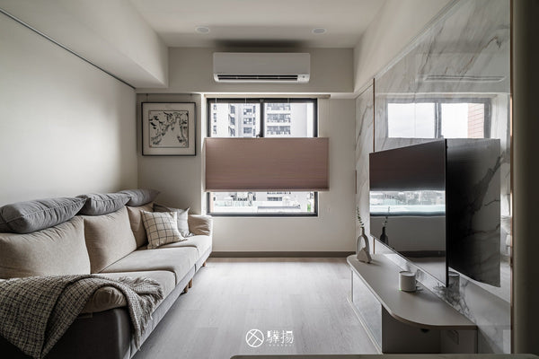 客廳 | GP7101 凡島白橡 木地板 | 明峻地板